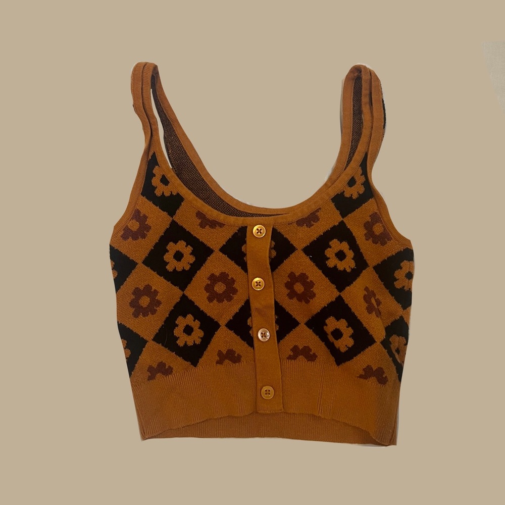 Orange tank crop top